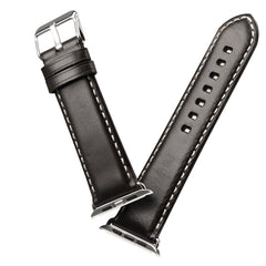 Denior Oil Wax Retro Watch Leather Watch Band for Apple Watch Series 7 45mm / 6 & SE & 5 & 4 44mm / 3 & 2 & 1 42mm