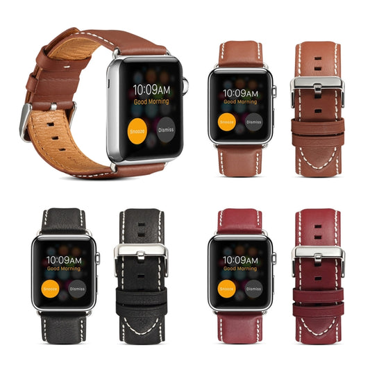 Denior Environmental Luxury Car Watch Leather Watch Band for Apple Watch Ultra 49mm&Watch Ultra 2 49mm / Series 10 46mm / 9&8&7 45mm / SE 3&SE 2&6&SE&5&4 44mm / 3&2&1 42mm