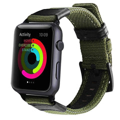 Uhrenarmband aus Nylon im Jeep-Stil mit Edelstahlschnalle für Apple Watch Series 3 &amp; 2 &amp; 1 42 mm, 42 mm