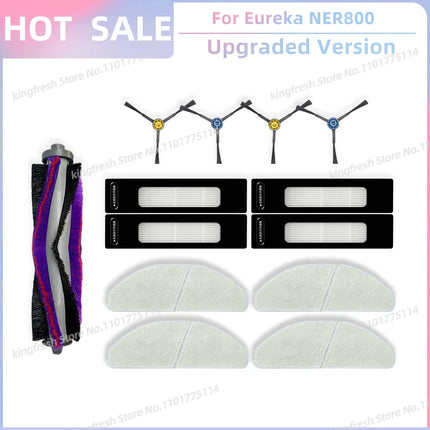 Compatible For Eureka NER800 Robot Vacuum Replacement Parts Main Roller Side Brush Hepa Filter Mop Cloth Accessories