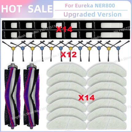 Compatible For Eureka NER800 Robot Vacuum Replacement Parts Main Roller Side Brush Hepa Filter Mop Cloth Accessories