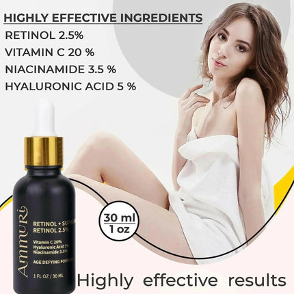 Retinol Supreme 2.5% Serum for Anti-Ageing & Age-Defying Skin | Ammuri