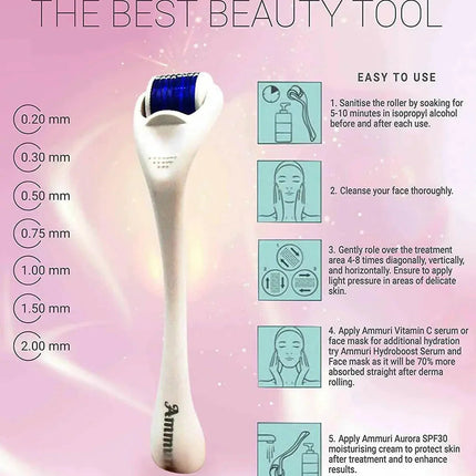 Derma Roller for Scars, Anti-Ageing & Skin Repair | Ammuri