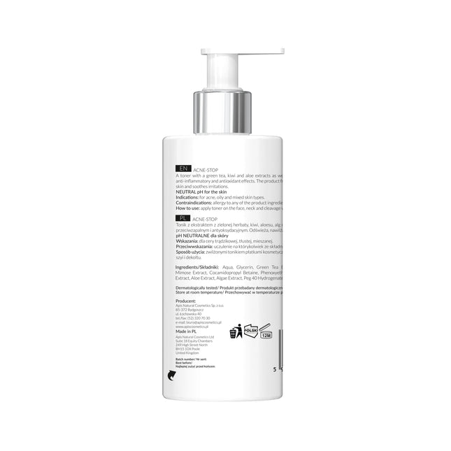 Apis ACNE-STOP Home terApis Antibacterial Cleansing Toner with Green Tea | 300ml