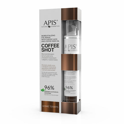 Apis Coffee Shot HOME THERAPIS Bio-revitalising eye serum with caffeine acid & coffee seed oil