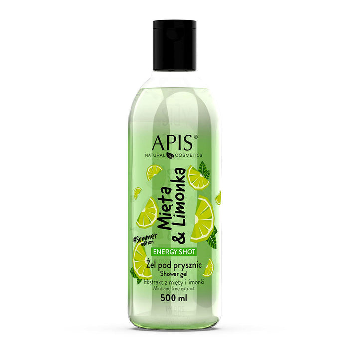 Apis Energy Shot Mint & Lime Shower Gel | 500ml