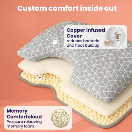 Brightr® MoonHug Adjustable Memory Foam pillow