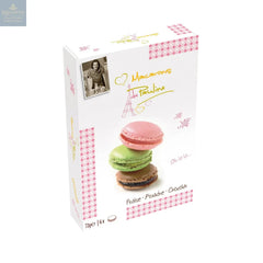 Assortment of 6 macarons in gift box - pistachio, chocolate and strawberry - VAT FREE