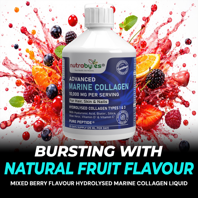 Marine Collagen Liquid 10000mg | Sugar Free | Mixed Berry Flavour | 500ml