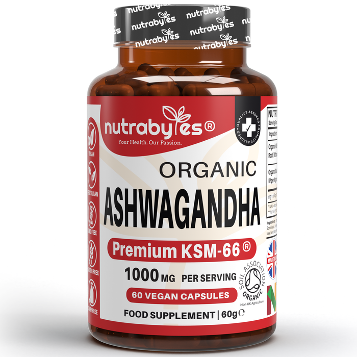 Ashwagandha KSM-66 | 60 Vegan Capsules | Root Extract with Black Pepper