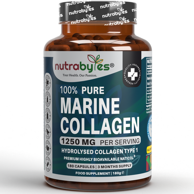 Pure Marine Collagen 1250mg, 180 Capsules