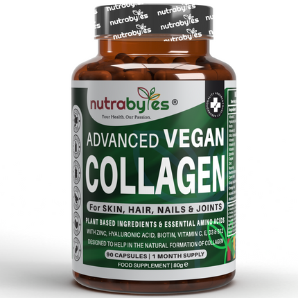 Advanced Vegan Collagen with Hyaluronic Acid, Biotin, Vitamin C & Amino Acids | Amino Acids | Made in UK
