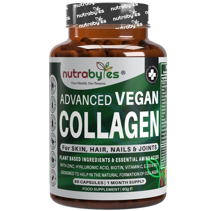 Advanced Vegan Collagen with Hyaluronic Acid, Biotin, Vitamin C & Amino Acids | Amino Acids | Made in UK