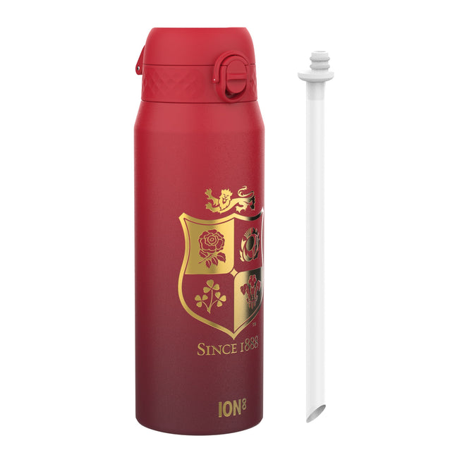 Lions X ION8 Insulated Steel Water Bottle, British & Irish Lions, Sea of Red, 750ml (24oz)