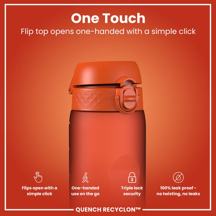 Leak Proof 1 litre Water Bottle, Recyclon, Hearty Orange, 1L