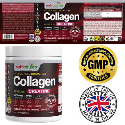 Collagen Powder with Creatine Monohydrate, 405g