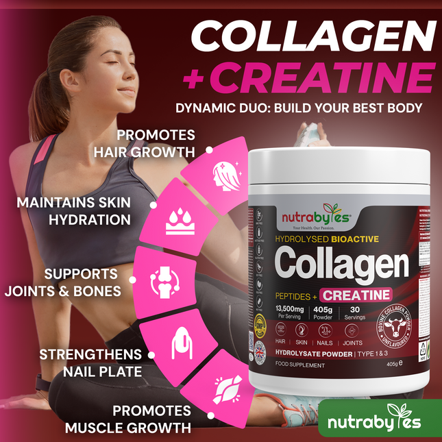 Collagen Powder with Creatine Monohydrate, 405g