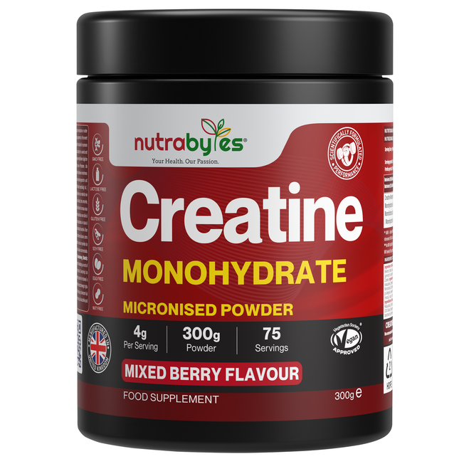 Flavoured Creatine Monohydrate, 300g Mixed Berry