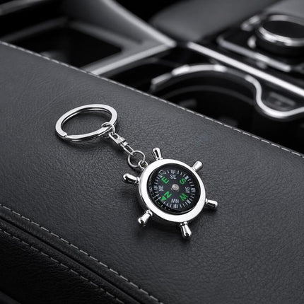 Creative Rudder Compass Style Keychain, Rudder Compass