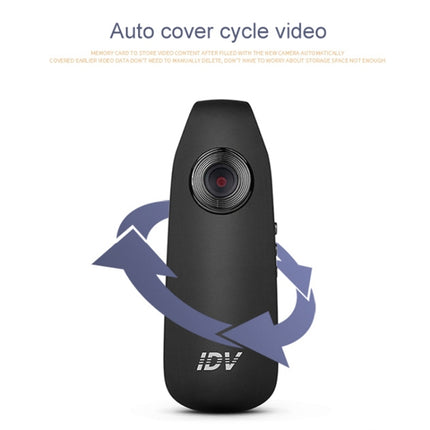 IDV 007 HD 1080P Clip Design Law Enforcement Recorder Portable Mini Monitoring Recorder, Support Motion Detection & TF Card (Max 128GB)