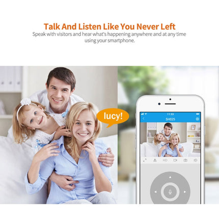 SriHome SH025 2.0 Million Pixels 1080P HD AI Auto-tracking IP Camera, Support Two Way Audio / Motion Tracking / Humanoid Detection / Night Vision / TF Card, AU Plug