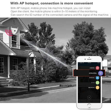 DP16 2.0 Megapixel 42 LEDs Garden Light Smart Camera, Support Motion Detection / Night Vision / Voice Intercom / TF Card, AU Plug