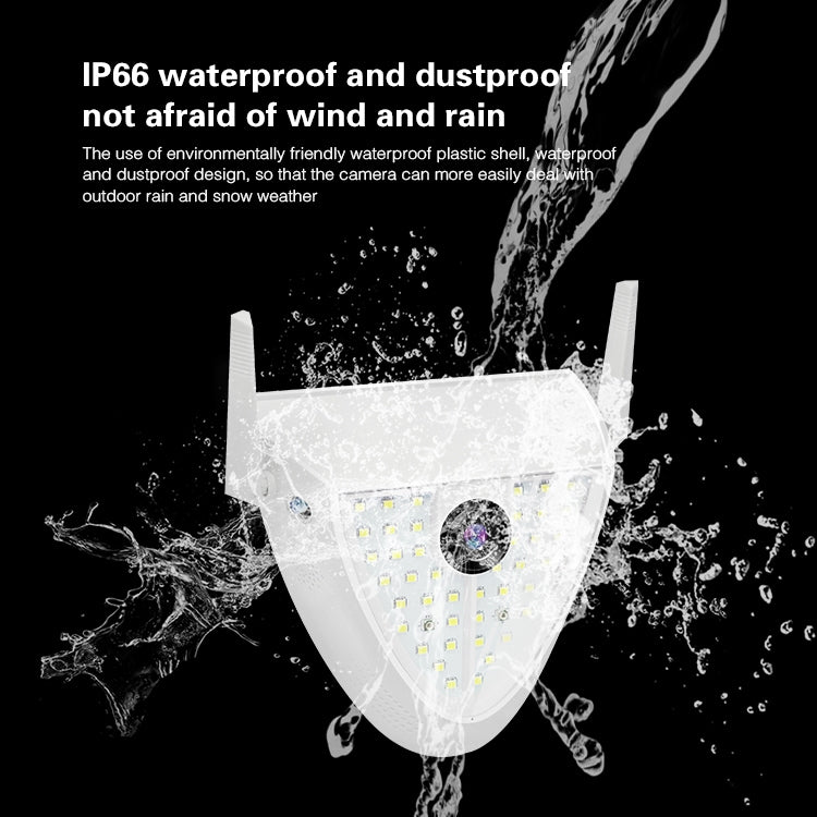 DP16 2.0 Megapixel 42 LEDs Garden Light Smart Camera, Support Motion Detection / Night Vision / Voice Intercom / TF Card, AU Plug
