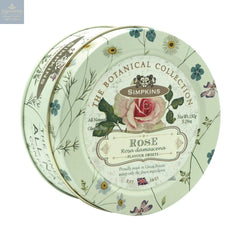 Botanical tin of rose flavour travel sweets