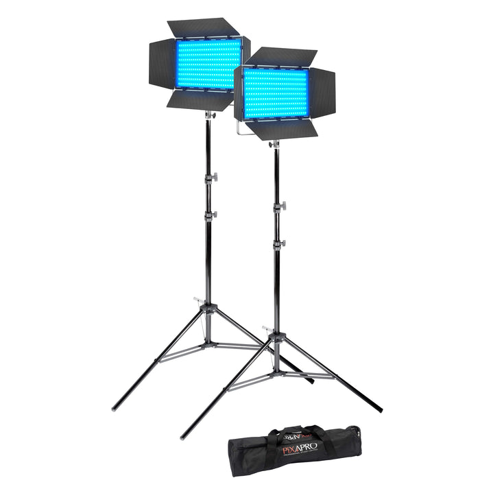 Litemons LP1200R Powerful RGB Continuous LED Light Panel Twin Kit