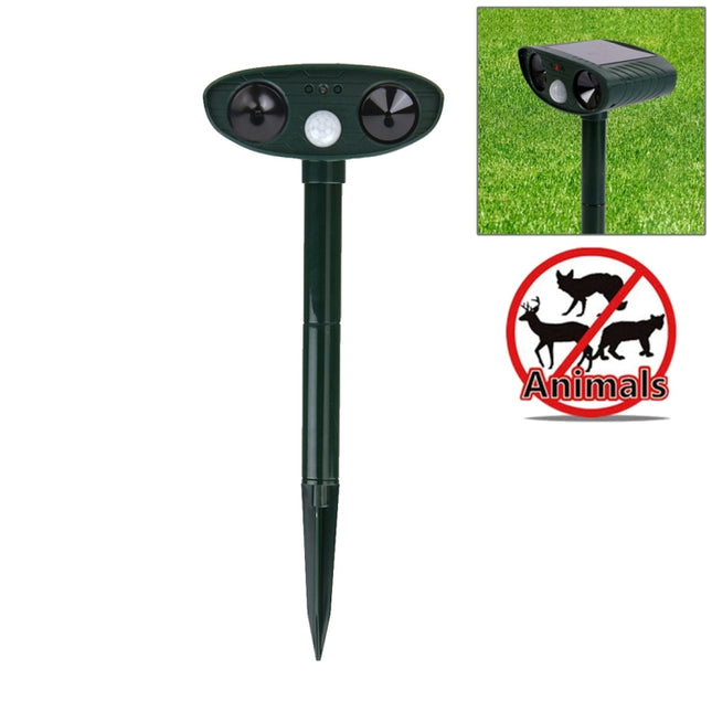Powerful Ultrasonic Solar-powered Animal Repeller With PIR Sensor & Light Sensor