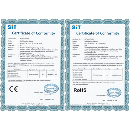 2 PCS Powerful Ultrasonic Solar-powered Animal Repeller With PIR Sensor & Light Sensor, Got the CE / ROHS Certification