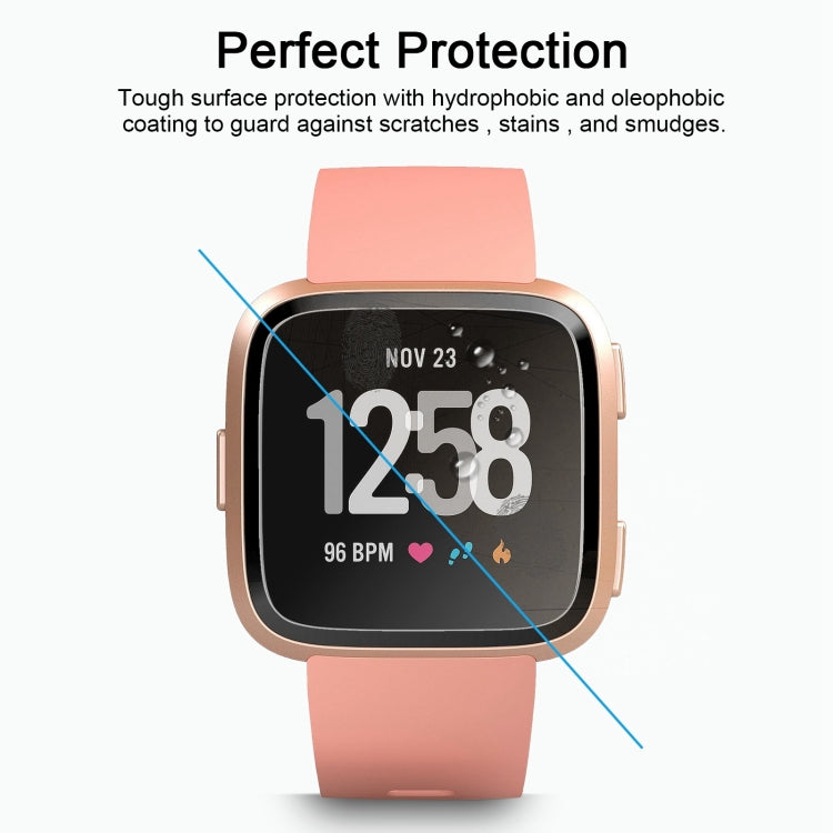 ENKAY Hat-Prince for  Fitbit Versa  0.2mm 9H Surface Hardness 2.15D Curved Edge Tempered Glass Screen Protector, CA0074A, CA0074B