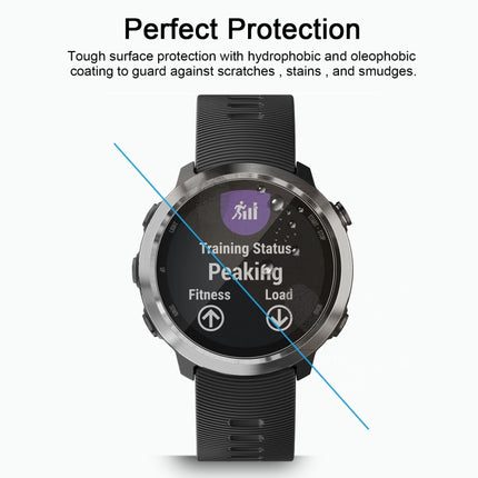 2 protectores de pantalla de vidrio templado con borde curvo ENKAY Hat-Prince para Garmin Forerunner 645 de 0,2 mm y dureza de superficie 9H de 2,15 D