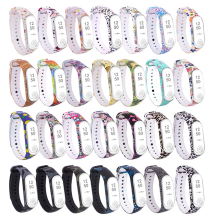 Silicone Painting Watch Band for Xiaomi Mi Band 3 & 4