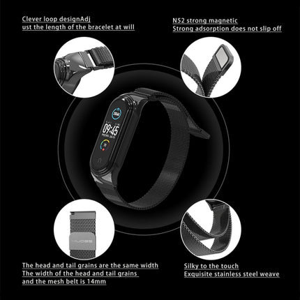 Mijobs Milan CS Screwless Buckle Metal Watch Band Case for Xiaomi Mi Band 3 & 4 & 5 & 6, Host not Included