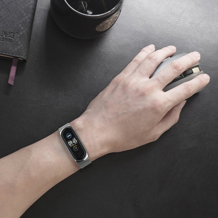 Mijobs Milan CS Screwless Buckle Metal Watch Band Case for Xiaomi Mi Band 3 & 4 & 5 & 6, Host not Included