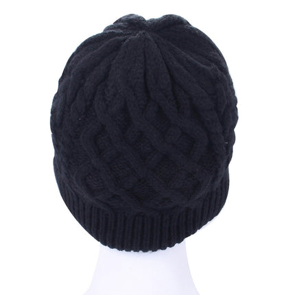 Wavy Textured Knitted Bluetooth Headset Warm Winter Beanie Hat with Mic for Boy & Girl & Adults