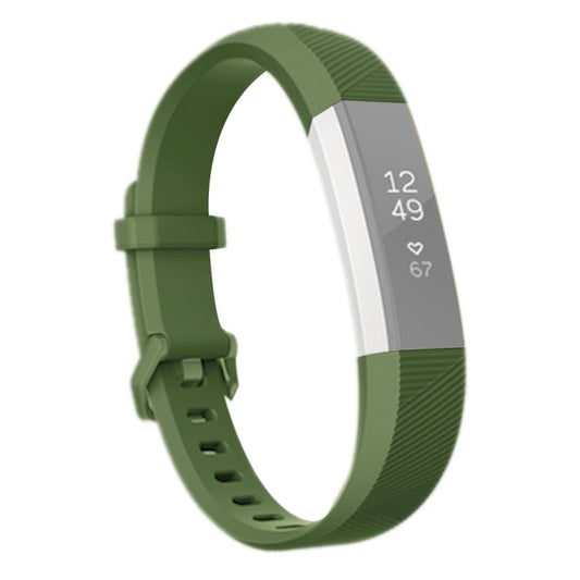 For Fitbit Alta Smart Watch Silicone Watchband, Length: about 23.8cm, Army Green, Black, Green, Grey, Light Purple, Purple, Red, White