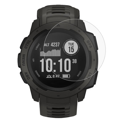 2 piezas ENKAY Hat-Prince 0,2 mm 9H 2.15D Película de vidrio templado con borde curvo para reloj deportivo inteligente Garmin Instinct, 2 piezas Garmin Instinct