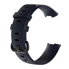 Diamond Pattern Silicone Watch Band for Fitbit Charge 3, Size: 210x18mm