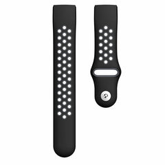 Two-color Round Hole Silicone Watch Band for Fitbit Charge 3, Watch Band Size:145-210mm
