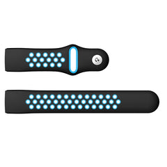 Two-color Round Hole Silicone Watch Band for Fitbit Charge 3, Watch Band Size:145-210mm