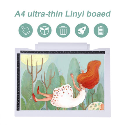 A4-19 6.5W Three Level of Brightness Dimmable A4 LED Drawing Sketchpad Light Pad with USB Cable