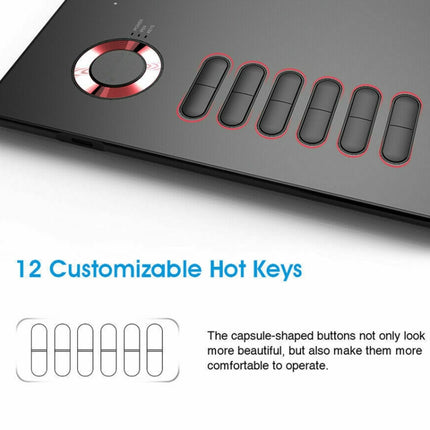 VEIKK A15 10x6 inch 5080 LPI Smart Touch Electronic Graphic Tablet, with Type-C Interface, A15 Gold, A15 Blue, A15 Red