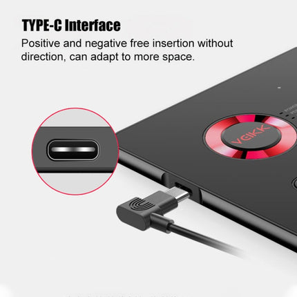 VEIKK A15 10x6 inch 5080 LPI Smart Touch Electronic Graphic Tablet, with Type-C Interface, A15 Gold, A15 Blue, A15 Red