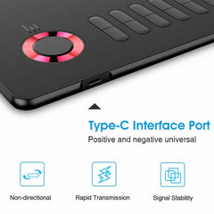 VEIKK A15 10x6 inch 5080 LPI Smart Touch Electronic Graphic Tablet, with Type-C Interface, A15 Blue, A15 Beige, A15 Red