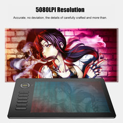 VEIKK A15 10x6 inch 5080 LPI Smart Touch Electronic Graphic Tablet, with Type-C Interface, A15 Blue, A15 Beige, A15 Red