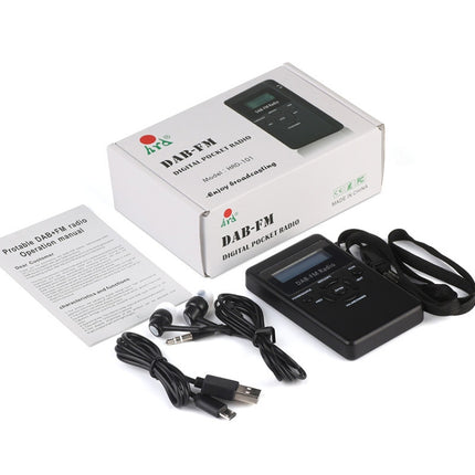 HRD-101 Portable Mini Digital DAB+FM Radio with Lanyard & Headset