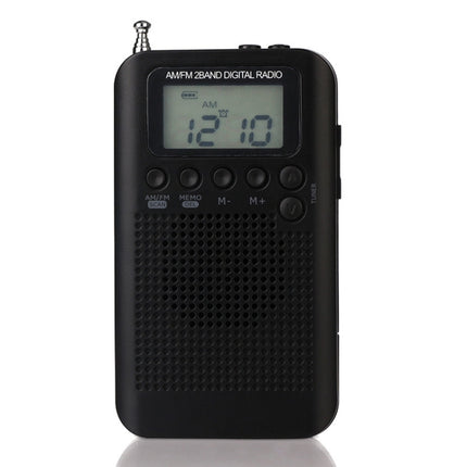 HRD-104 Mini Portable FM + AM Two Band Radio with Loudspeaker