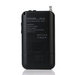 HRD-104 Mini Portable FM + AM Two Band Radio with Loudspeaker